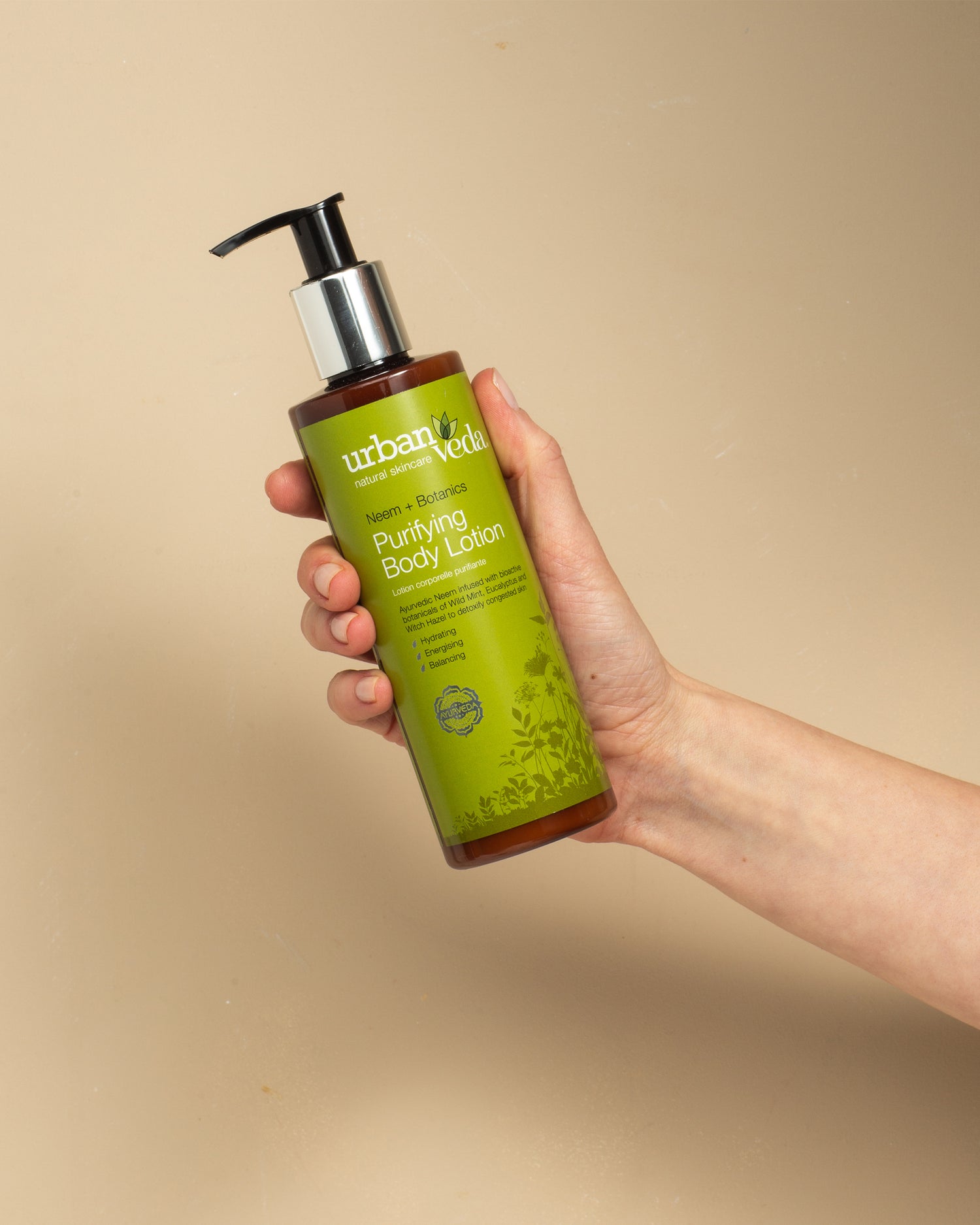 Lightweight body lotion texture for oily skin – fast absorbing, non-greasy hydration for clear skin - Urban Veda