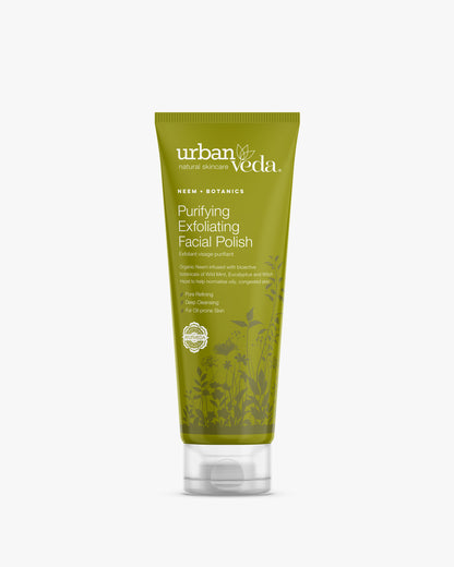 Purifying face scrub for oily and acne-prone skin to unclog pores and reduce blackheads - urban veda