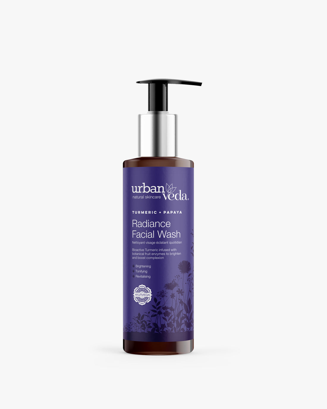 Radiance daily facial wash for dull and uneven skin with turmeric and vitamin C - urban veda