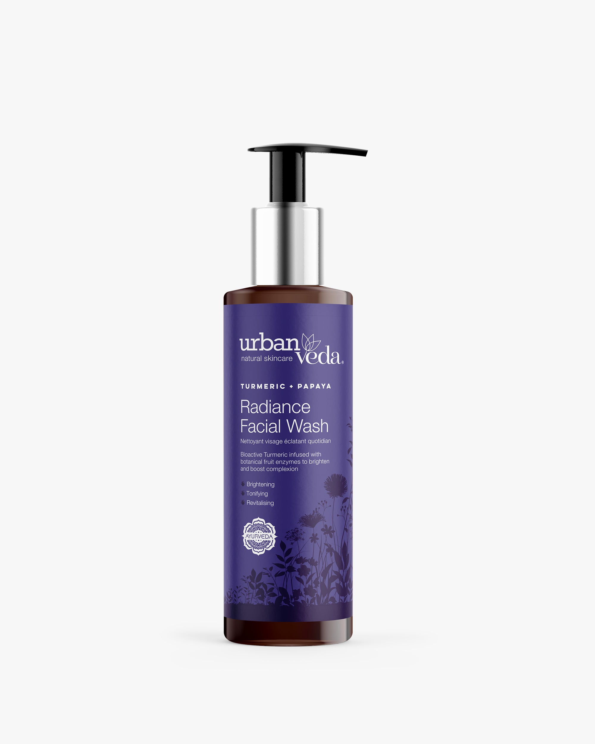 Radiance daily facial wash for dull and uneven skin with turmeric and vitamin C - urban veda