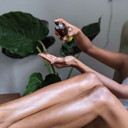 Lightweight body massage oil texture showing smooth glide for deep tissue and lymphatic massage - Urban Veda