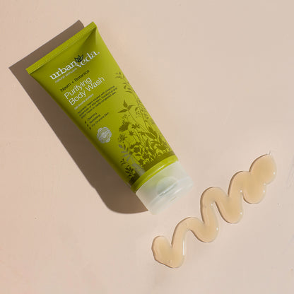 Neem and Tea Tree shower gel for body breakouts and oily skin - urban veda