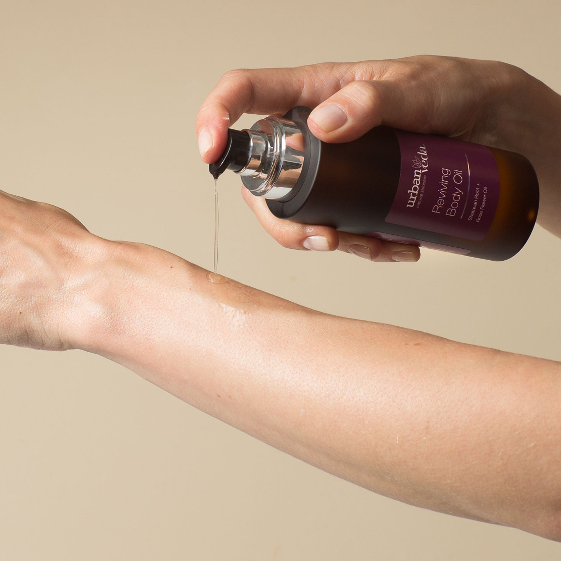 Best Rose-infused body oil texture for firming and mature skin hydration - Urban Veda